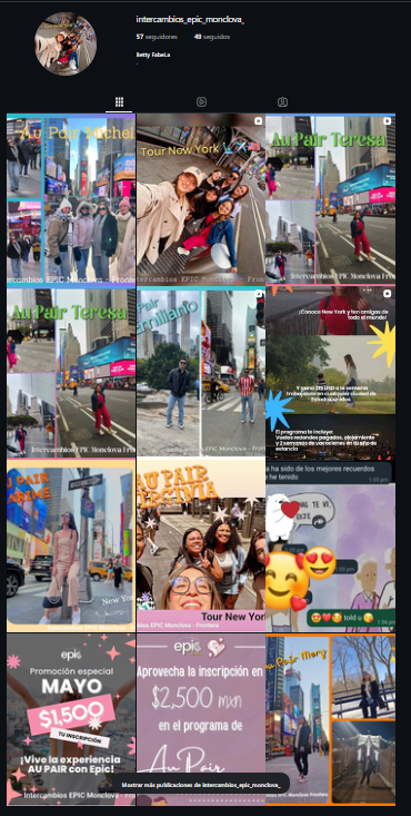 Instagram de Intercambios EPIC Monclova